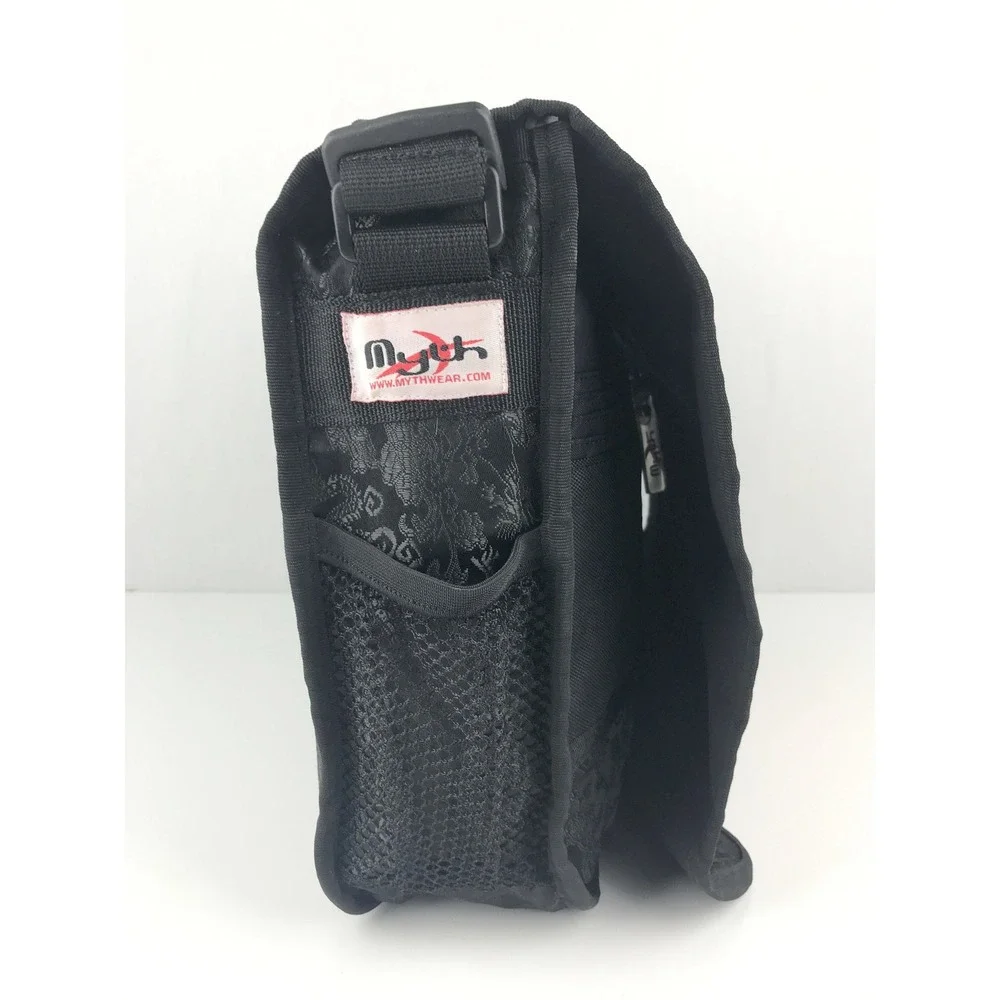 Mythwear Messenger Bag Black Red Dragon Print Crossbody PLEASE READ DESCRIPTION - Picture 6 of 16